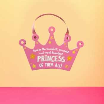 image of Cheerful Crown Hanging Plaque - Princess