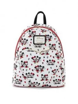 Image of Loungefly Loungefly Mickey & Minnie Heart Mini Backpack
