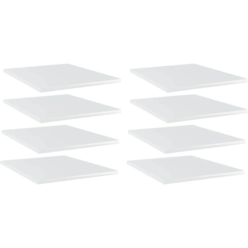 Image of VIDAXL Vidaxl - Bookshelf Boards 8 pcs High Gloss White 40x50x1.5cm Engineered Wood 8720286244500