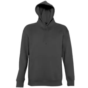 image of SOLS Slam Unisex Hooded Sweatshirt / Hoodie (S) (Dark Grey)