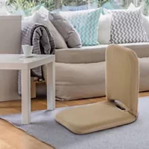 Image of HOMCOM 1 Seat Folding Sofa Beige Corduroy Fabric 410 x 450 x 500 mm Beige