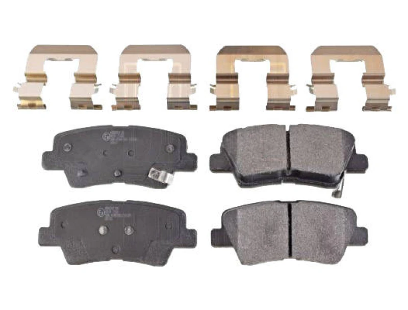 Image of Blue PRINT ADG042138 Brake pad set Rear Axle, with acoustic wear warning, with fastening material Brake Pad Set,disc brake (402)
