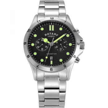 Image of Rotary Black 'Hero' Chronograph Sports Watch - GB00750/04