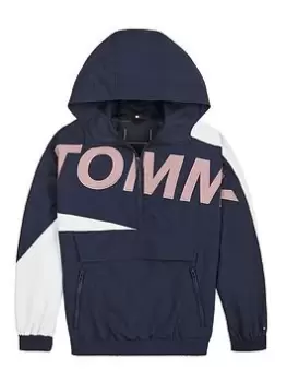 Image of Tommy Hilfiger Kids Hero Popover Jacket - Navy, Size 12 Years, Women