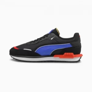 Image of Womens PUMA City Rider Electric Trainers, Black/Bluemazing, size 8.5, Shoes
