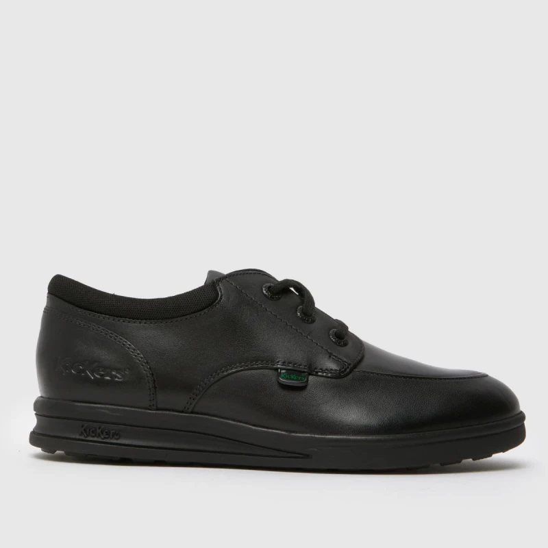 Image of Kickers Black Troiko Lo Boys Youth Shoes Black UK 4 (EU 37)