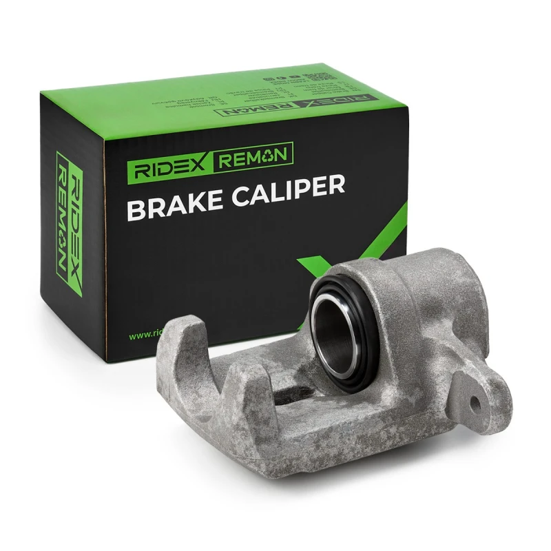 Image of RIDEX REMAN 78B2040R Brake caliper Rear Axle, without holding frame Grey Cast Iron Brake Caliper (78)
