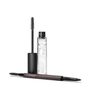 Image of MAC Cosmetics Made To Wow Brow Kit (Worth £33) - 12 Hour Wear, Retractable Precision Tip + Spoolie, Smudge-Proof + Sweat Resistant In Medium - One Siz