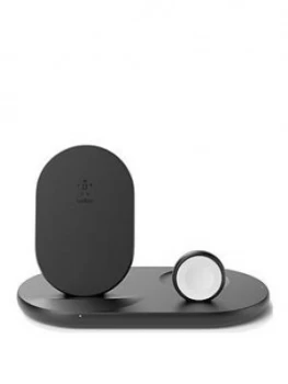 image of Belkin 3 in 1 Wireless Charger Stand with Plug