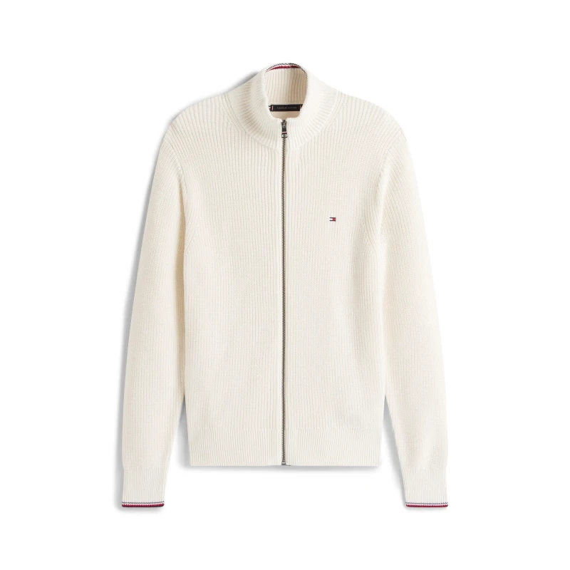 Image of Tommy Hilfiger Mens Crew Neck Jumper Ivory Petal Z00 male S