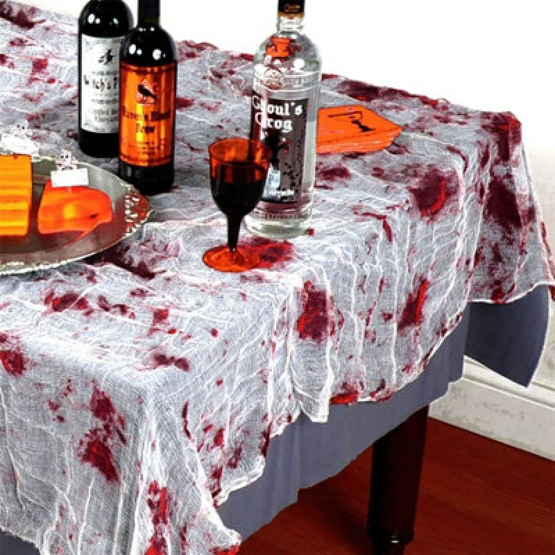 Image of Shatchi 4pk Halloween Blood-Stained Tablecloth - Fancy Party Table Cover, 60x84in Multi unisex