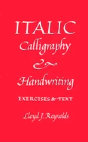 Image of italic calligraphy and handwriting exercises and text