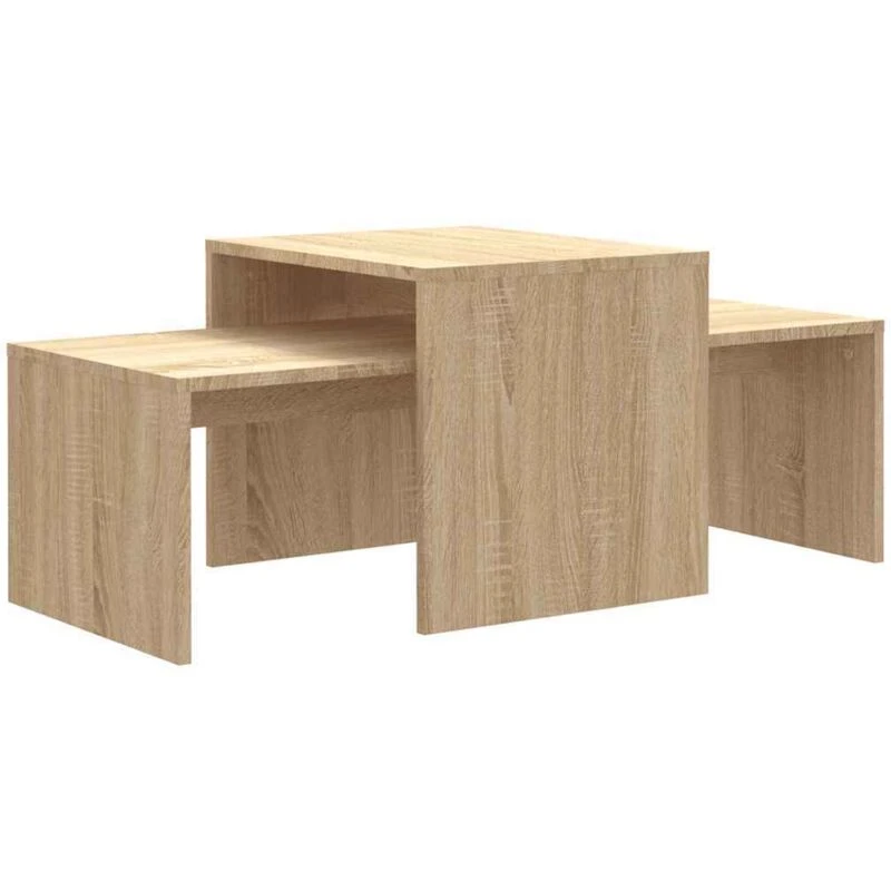 Image of VIDAXL Coffee Table Set Sonoma Oak 100x48x40cm Engineered Wood Vidaxl 8720286017098