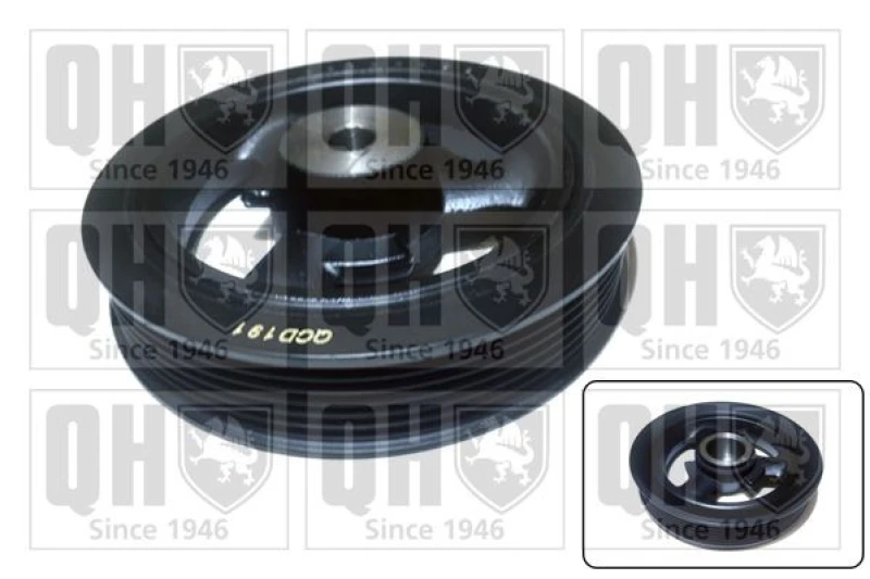Image of QUINTON HAZELL Crankshaft pulley QUINTON HAZELL QCD191