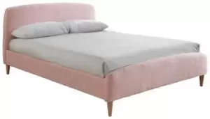 image of Birlea Otley Fabric Double Fabric Bed Frame - Blush Pink