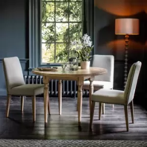 Image of Gallery Interiors Mustique 4 Seater Round Dining Table Natural