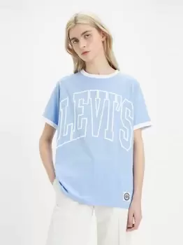 Image of Graphic Ringer Tee - Blue