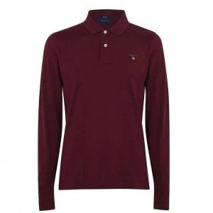 image of Gant Long Sleeve Polo Shirt - Port 605