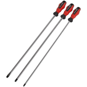 Image of Sealey 3 Piece Powermax Extra Long Screwdriver Set