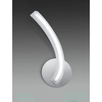 Image of On Left wall light with switch 5W LED 3000K, 500lm, polished chrome / frosted acrylic