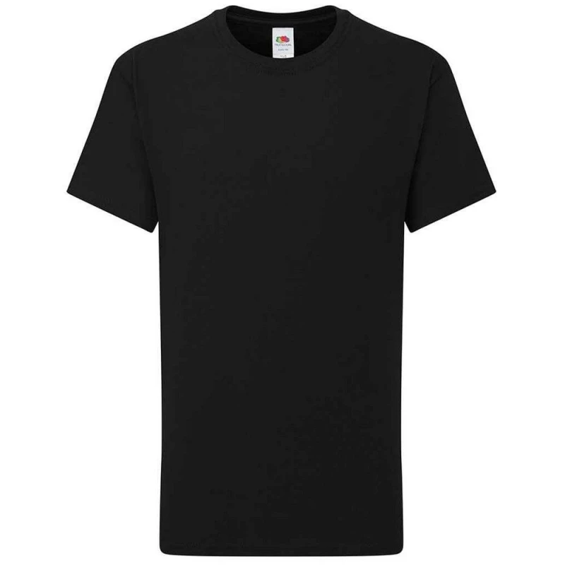 Image of Fruit Of The Loom Iconic 195 Premium boys's in Black