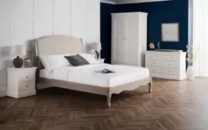 Image of Julian Bowen Camille 5ft Kingsize Oatmeal Fabric Bed