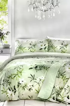 image of 'Florence' Luxury Hand Printed Floral Print Duvet Cover Set