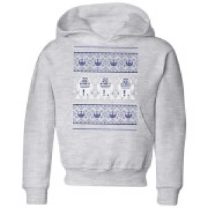 Image of Star Wars R2-D2 Knit Kids Christmas Hoodie - Grey - 11-12 Years