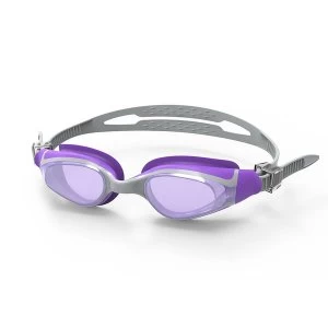 image of SwimTech Quantum Goggles Silver/Purple - Adult