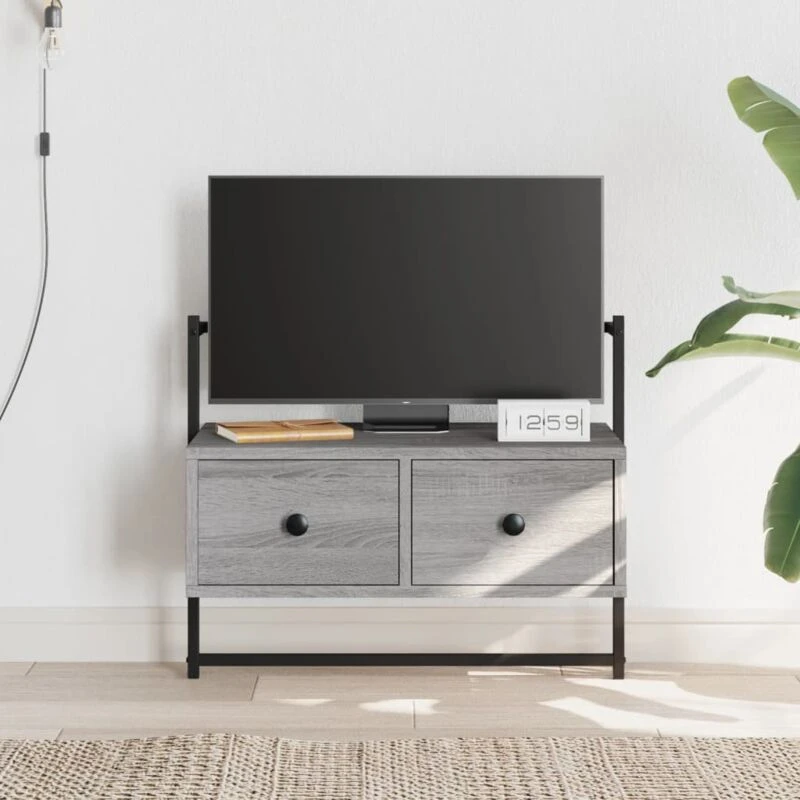 Image of Vidaxl TV Cabinet Wall-mounted Grey Sonoma 60.5X30X51cm Engineered Wood, Grey 833456