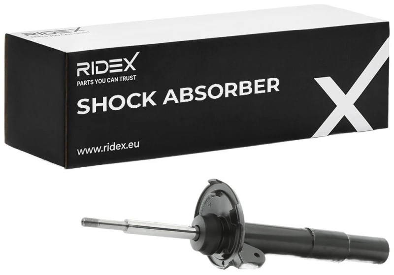 Image of RIDEX 854S1304 Shock absorber Front Axle Right, Gas Pressure, Suspension Strut, Top pin Shock Absorber (854)