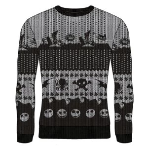 image of Nightmare Before Christmas - Symbols Unisex Christmas Jumper Large