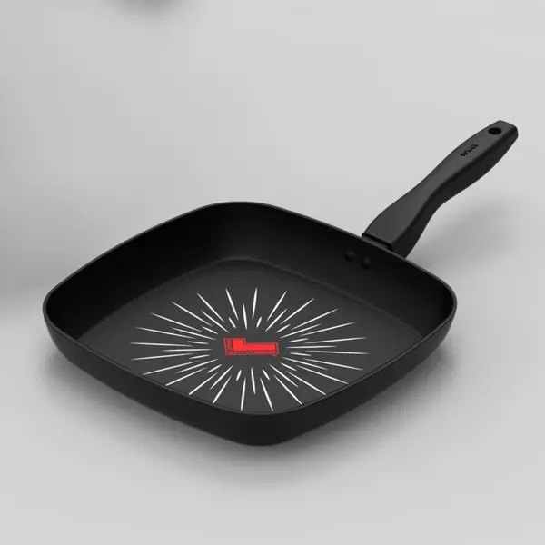 image of Tower Smart Start Forged 26cm Non-Stick Grill Pan Black