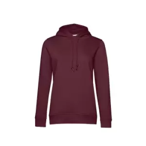 Image of B&C Womens/Ladies Organic Hoodie (L) (Burgundy)