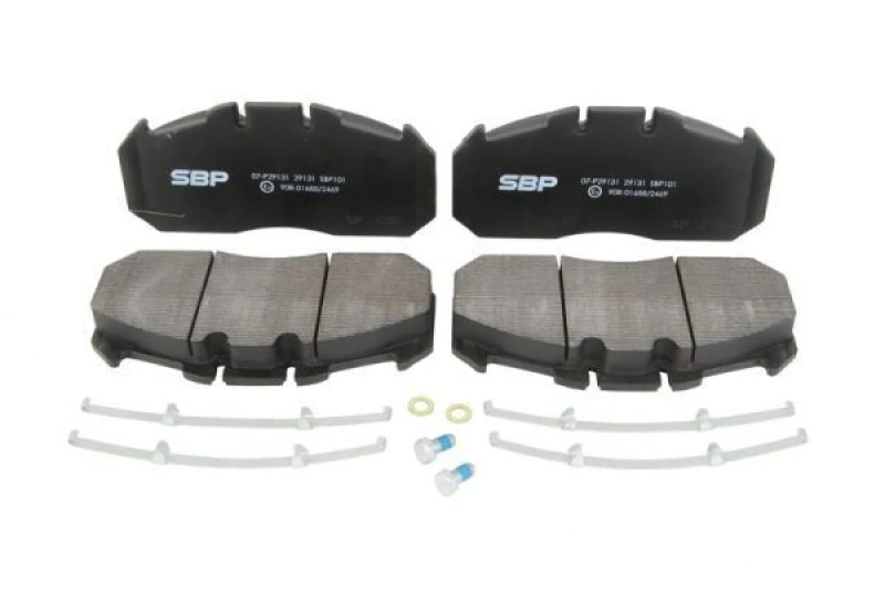 Image of SBP 07-P29131 Brake pad set Front Axle, not prepared for wear warning indicator Brake Pad Set,disc brake (402)
