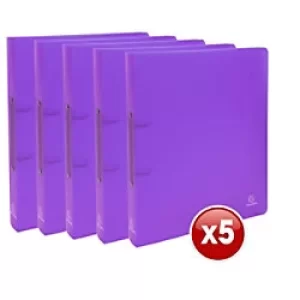 image of Exacompta Ring Binder Chromaline 54366E Polypropylene A4 30 mm 2 ring Purple Pack of 15