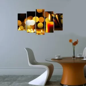 Image of 5MX-107 Multicolor Decorative MDF Painting (5 Pieces)