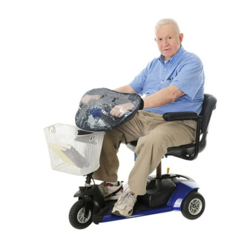Image of Loops Weatherproof Scooter Tiller Cover - Hand and Controls Cover - Transparent Window Multi