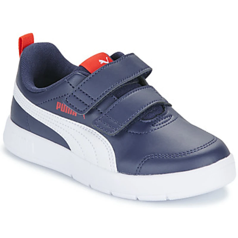 Image of Puma Courtflex V3 V PS boys's Children's Shoes (Trainers) in Blue