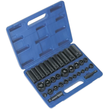 Image of Sealey 32 Piece Combination Drive Impact Socket Set Combination