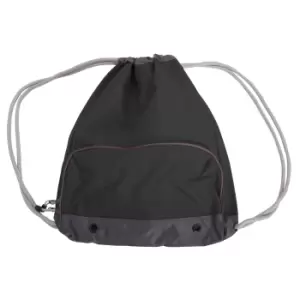 image of Bagbase Athleisure Water Resistant Drawstring Sports Gymsac Bag (One Size) (Black)