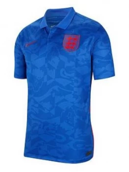 Image of Nike Mens England Away Short Sleeve Stadium Shirt, Blue Size M Men
