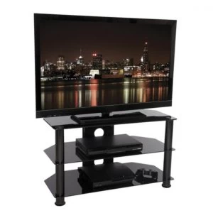 Image of Tru Vue TRU800-BK Black Glass Stand Upto 47"