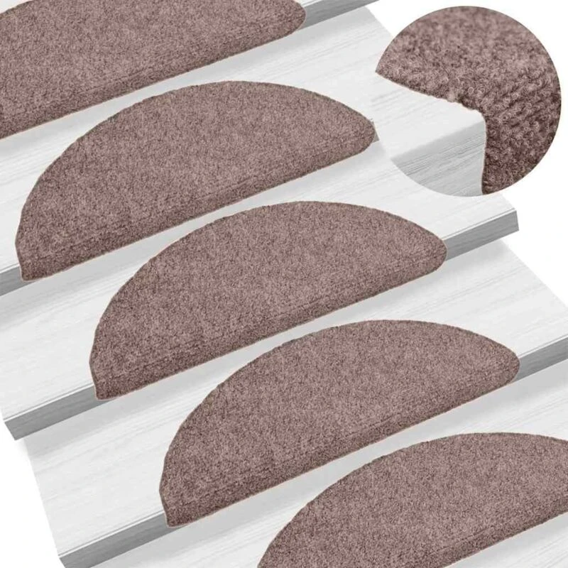 Image of VIDAXL Vidaxl - Self-adhesive Stair Mats 10 pcs Cream 56x17x3cm Needle Punch 8720286327814