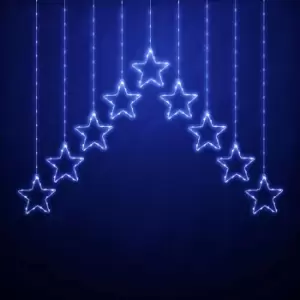 Festive 120cm x 120cm Star Curtain Light Cool White