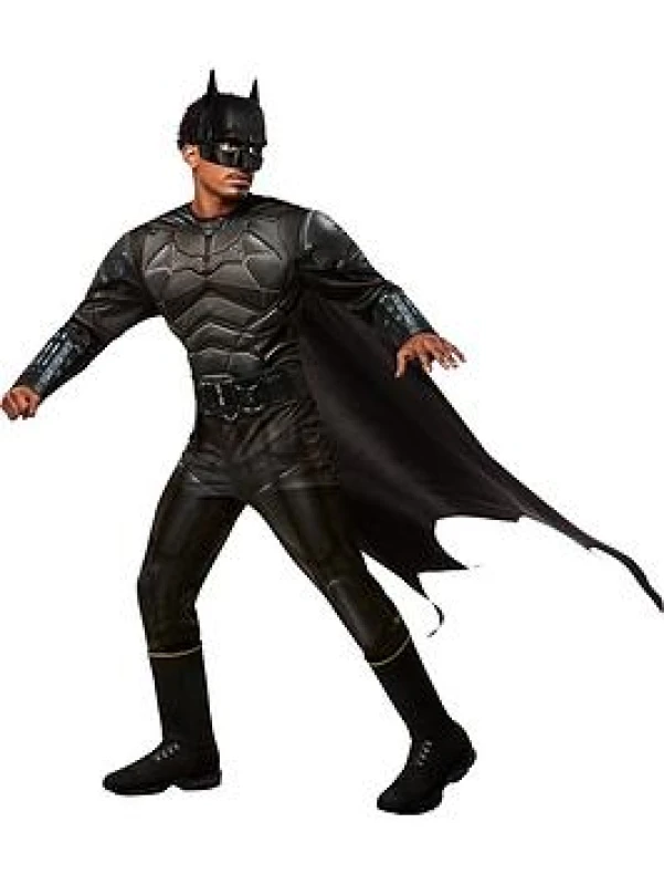 Image of Rubies Official DC The Batman, Batman Adult Costume, Adult Superhero Fancy Dress - Standard