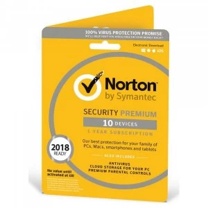 Image of Security Premium 2018 10 Devices 1 Year Antivirus