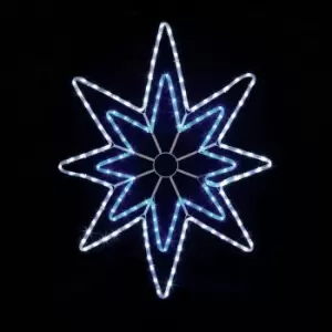 image of Premier Decorations 95cm LED Star Rope Light - Blue & White