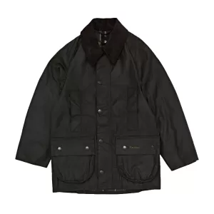 Image of Barbour Boys' Beaufort Waxed Jacket - Olive - L