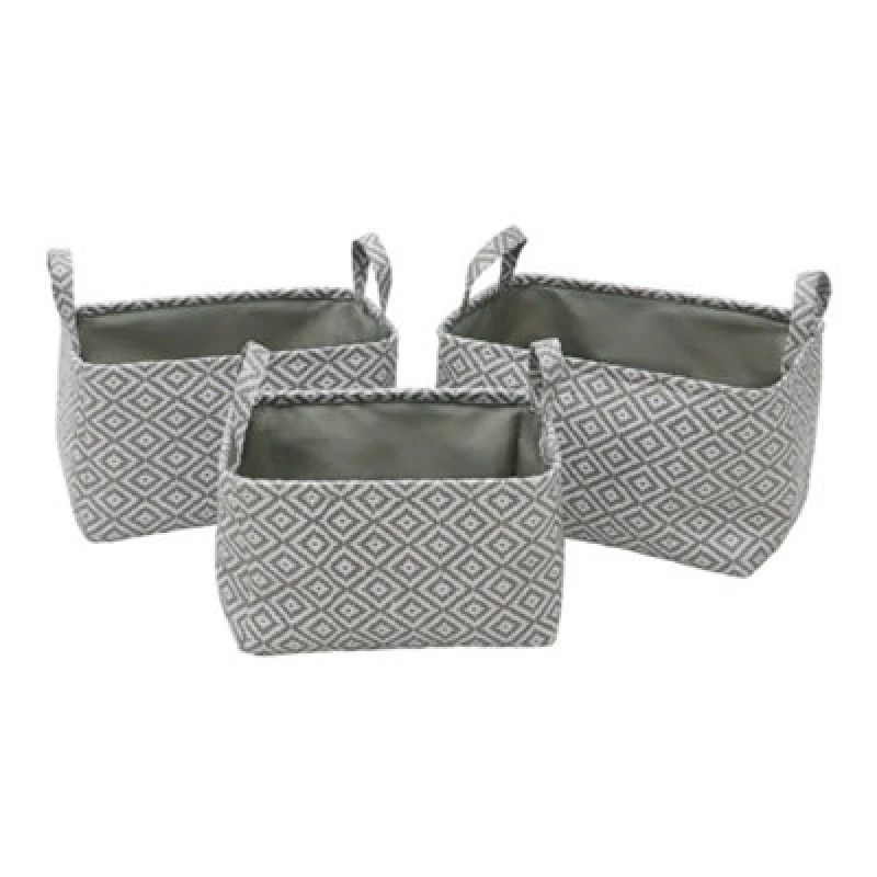 Image of JVL Argyle Foldable Square Paper Storage - JVL 13-403